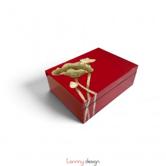 Rectangle lacquer box hand painted with lotus 15*20cm ( different designs )